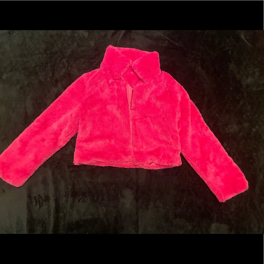 Hot pink furry coat